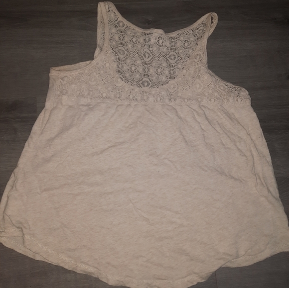 Aeropostale Cream Flowy Tank Top - Picture 6 of 6